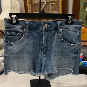 MOTHER Distressed Blue Jean Shorts high waist size 25 cutoffs